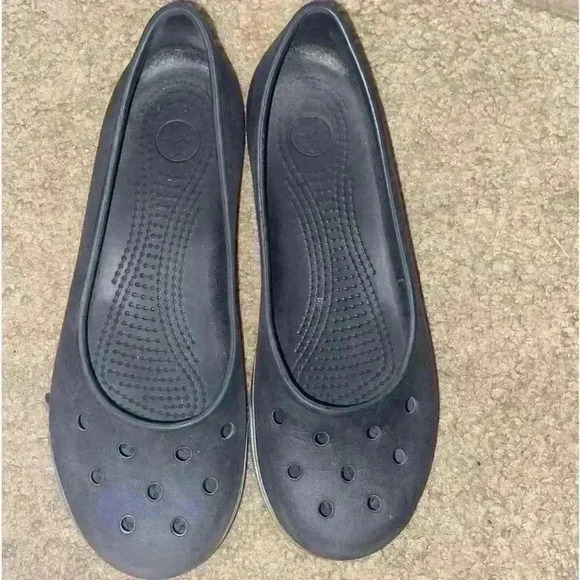 Crocs Black crocflat size 9 - Picture 1 of 2